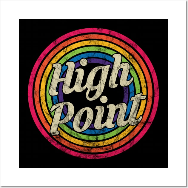 High Point - Retro Rainbow Faded-Style Wall Art by MaydenArt